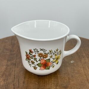 1970 Corelle Indian Summer White Flowered Creamer